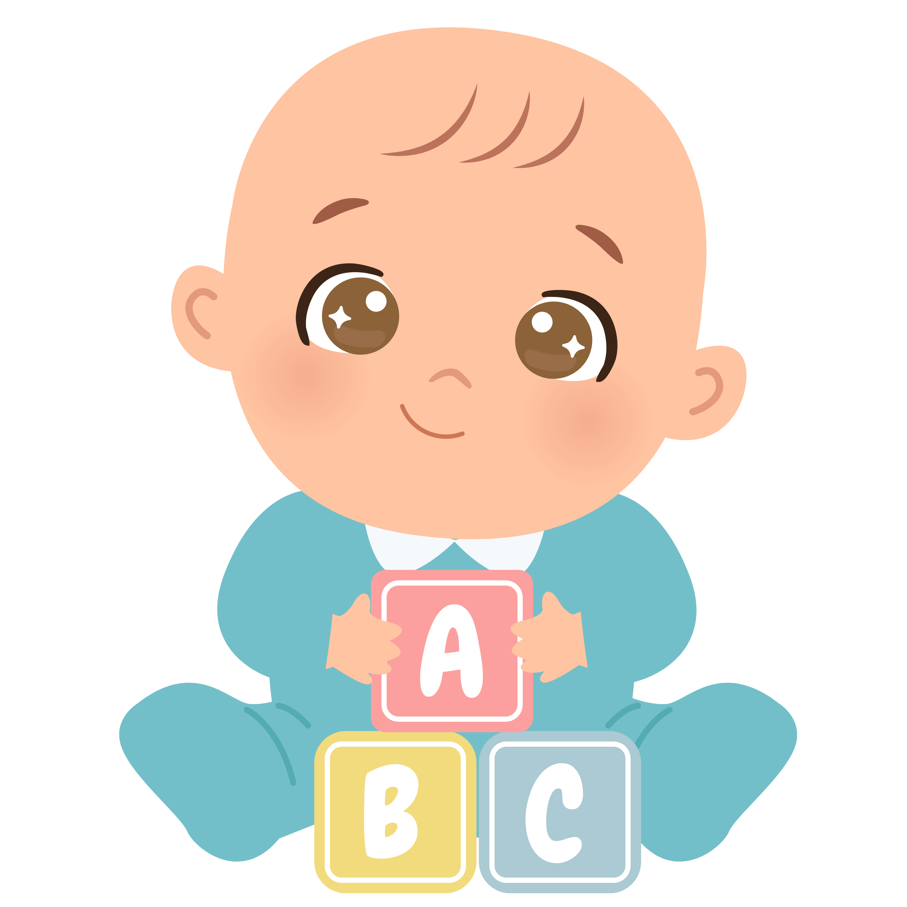 babay with abc blocks